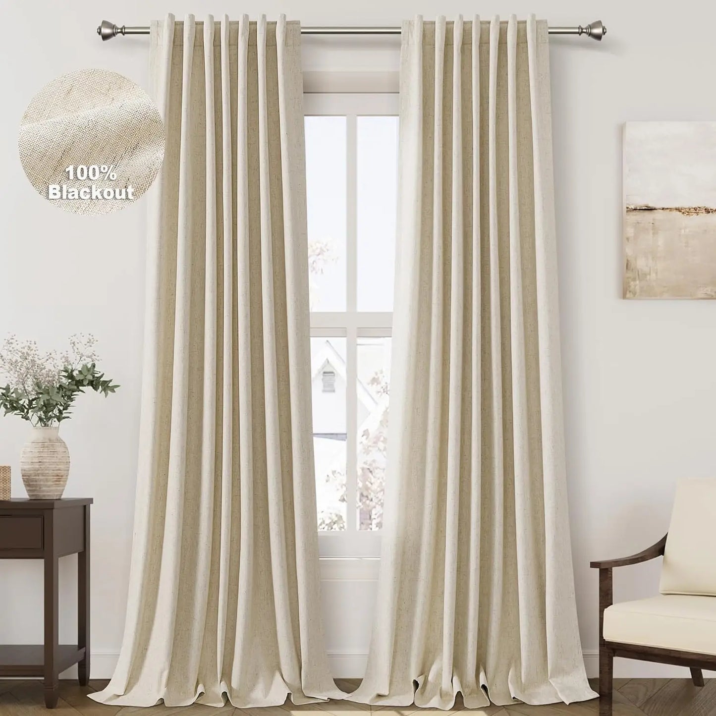 Blackout Curtains Length 2 Panels Set