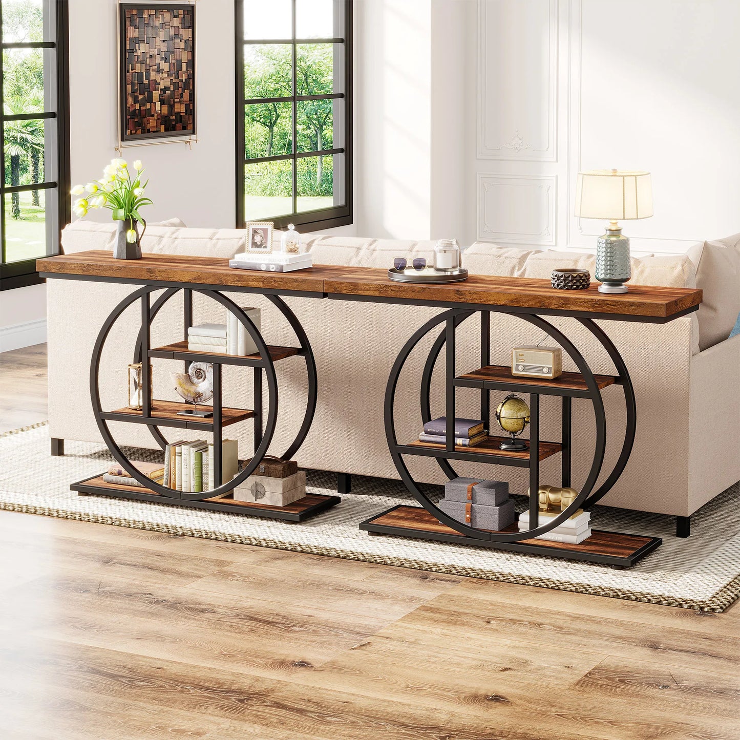 Console Table, 4-Tier Entryway Table, 41.3-Inch Foyer  for Entrance