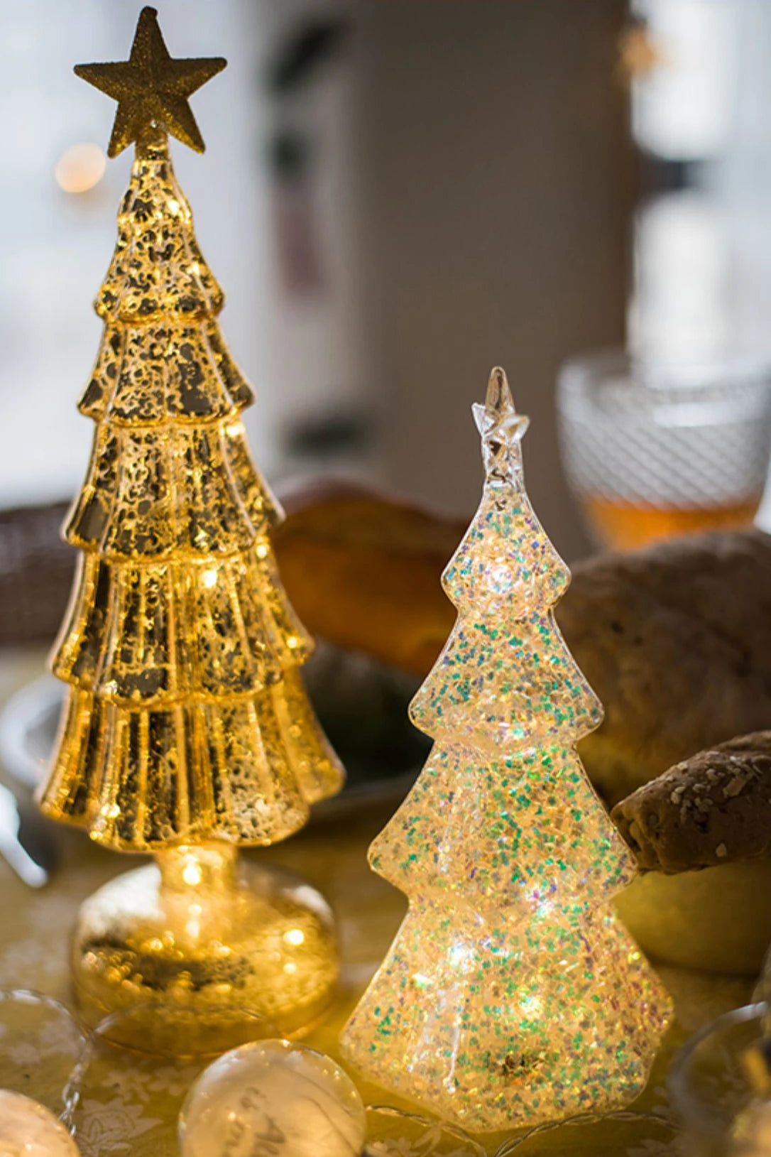 Christmas Tree Glass Night Light LED Luminous Decoration